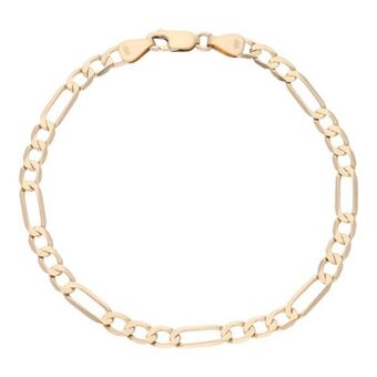 Nacional Monte de Piedad Pulsera de tres eslabones por uno en oro amarillo 14 kilates. oferta