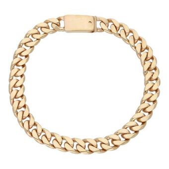 Nacional Monte de Piedad Pulsera eslabón barbado en oro amarillo 18 kilates. oferta