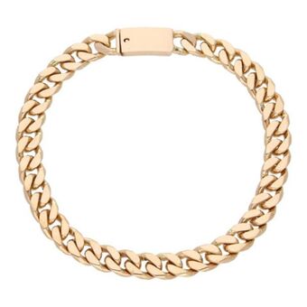 Nacional Monte de Piedad Pulsera eslabón barbado en oro amarillo 18 kilates. oferta