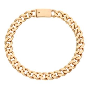 Nacional Monte de Piedad Pulsera eslabón barbado en oro amarillo 18 kilates. oferta