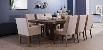 Muebles Dico Comedor rectangular anka con 8 sillones capuchino oferta