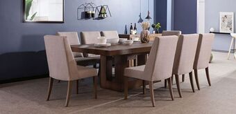 Muebles Dico Comedor rectangular anka con 8 sillas capuchino oferta