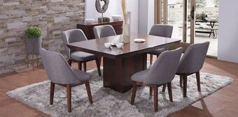 Muebles Dico Comedor odisey con 6 sillas anton gris oferta