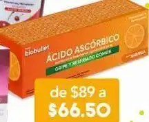 Farmacia San Pablo Biobullet ácido ascórbico 1g 10 comprimidos oferta