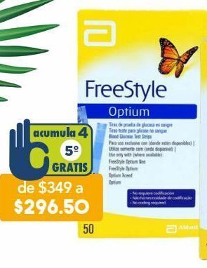 Farmacia San Pablo Freestyle optium 50 tiras oferta