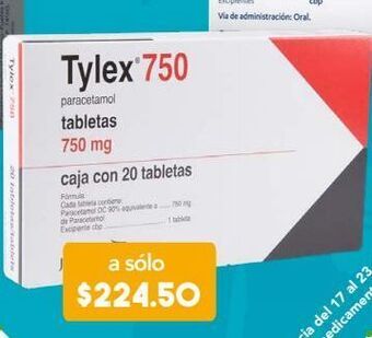 Farmacia San Pablo Tylex tab 750mg caj c/20 oferta