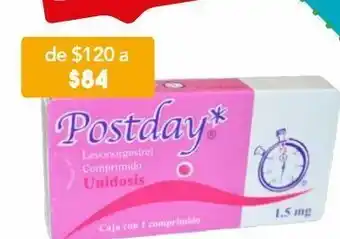 Farmacia San Pablo Postday unidosis com 1.5 mg caj c/1 oferta
