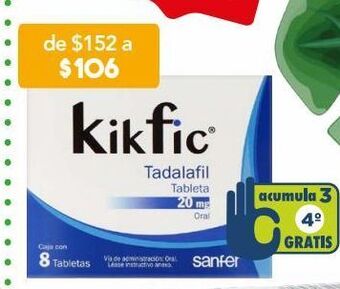 Farmacia San Pablo Kikfic tbl 20mg caj c/1 oferta