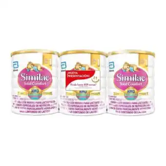 Sam's Club Fórmula infantil similac total comfort etapa 1 con 3 latas de 820 gr c/u oferta