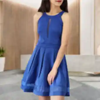 Vestido de cóctel azul rey para dama