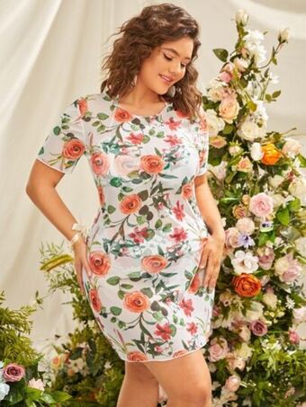 SHEIN 3 piezas con estampado floral bañador bikini triángulo & cover up oferta