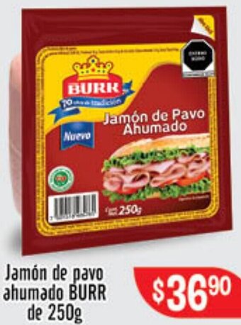 Jamón de Pavo Ahumado Burr de 250g