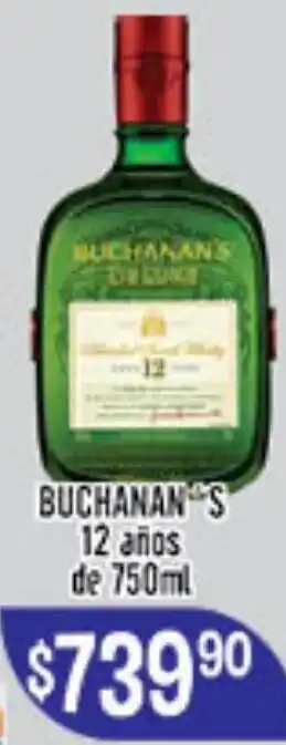 Buchanan's 12 Años de 750ml