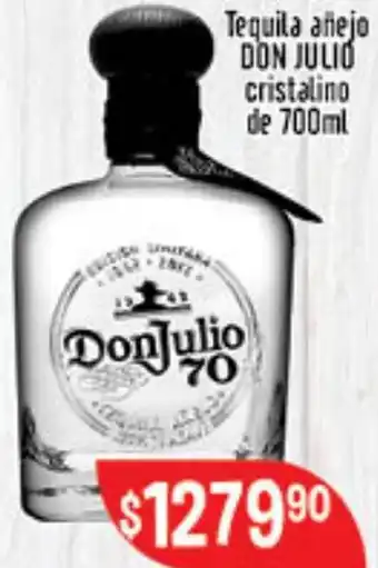 Tequila Attejo Don Julio Cristalino de 700ml
