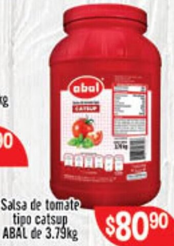 Salsa de Tomate Tipo Catsup Abal de 3,79kg