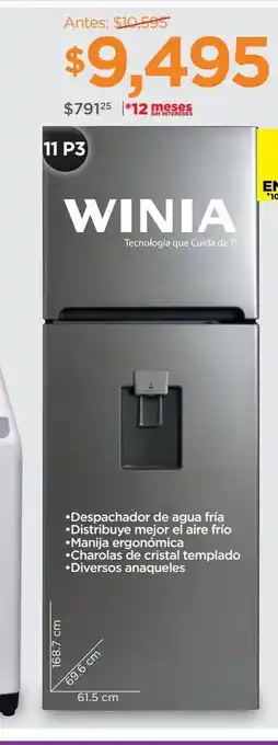 Chedraui Refrigerador winia 11p3 oferta