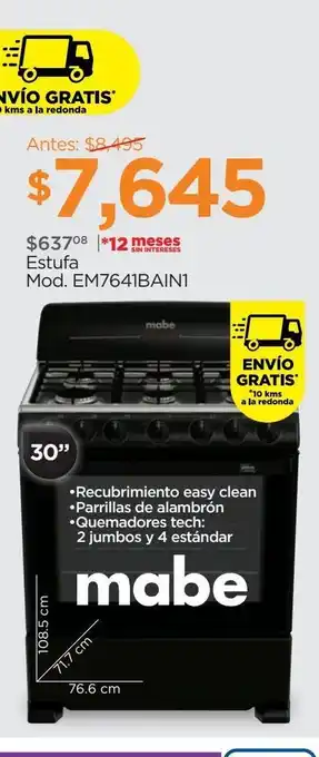 Estufa mabe 30"