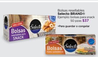 Bolsas resellables selecto brand 50 pzas