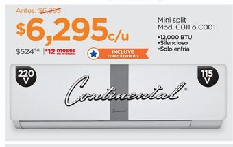Mini split continental