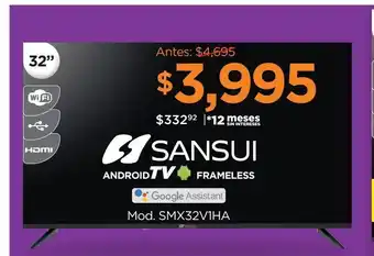 Chedraui Smart tv 32" sansui oferta