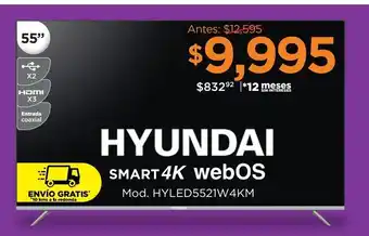 Chedraui Smart tv 4k 55" hyundai oferta