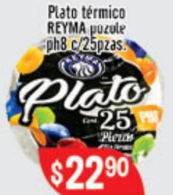 Plato Térmico Reyma Puzule ph8 c/25pzas