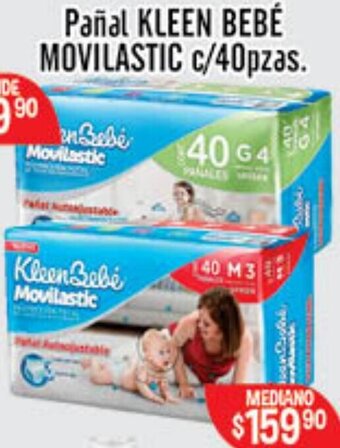 Pañal Kleen Bebé Movilastic c/40pzas