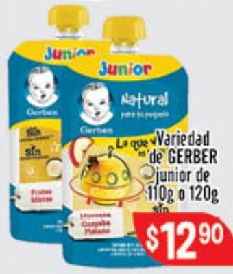 El Florido Variedad de Gerber Junior de 110g o 120g oferta