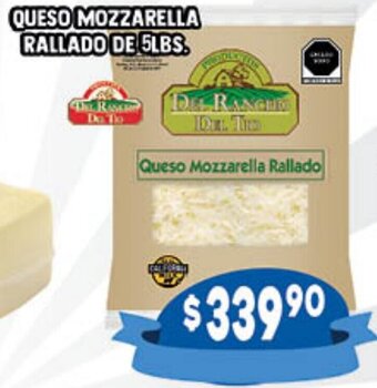 Queso Mozzarella Rallado de 5lbs