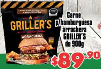 El Florido Carne p/Hamburguesa Arrchera Griller's de 900g oferta