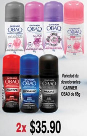 Variedad Desodorante Garnier Obao de 2x65g