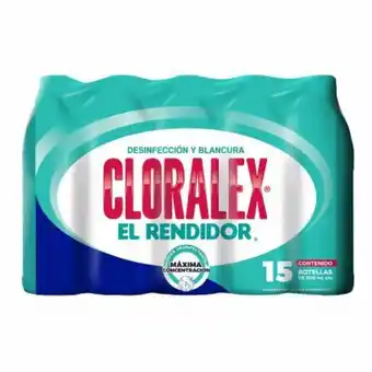 Sam's Club Blanqueador líquido cloralex el rendidor 15 pzas de 500 ml oferta