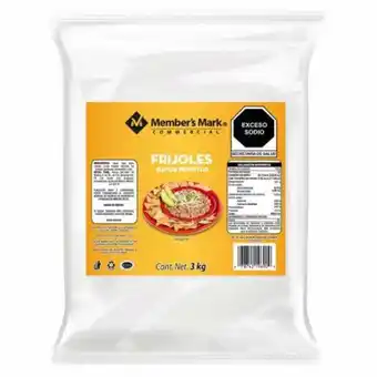 Frijoles bayos member's mark refritos de 3 kg
