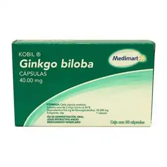 Sam's Club Ginkgo biloba medimart kobil 40.00 mg 30 cápsulas oferta