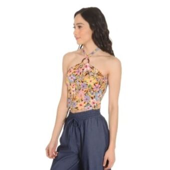 Chapur Blusa casual crop sin manga oferta