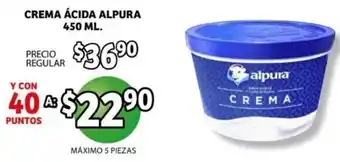Soriana Mercado Crema Ácida Alpura 450ml oferta