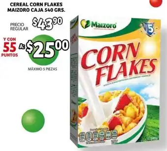 Soriana Mercado Cereal Corn Flakes Maizoro Caja 540grs oferta