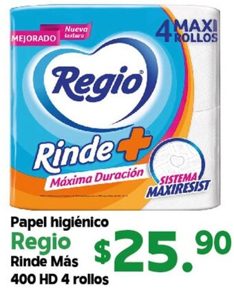 Arteli Papel Higiénico Regio Rinde Más 400 HD 4 Rollos oferta