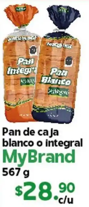Pan de Caja Blanco o Integral MyBrand 567g