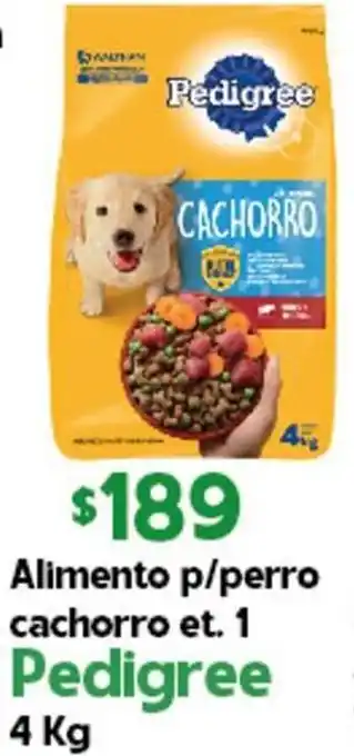 Arteli Alimento p/ Perro Cachorro et. 1 Pedigree 4kg oferta