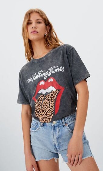 Stradivarius Camiseta rolling stones oferta