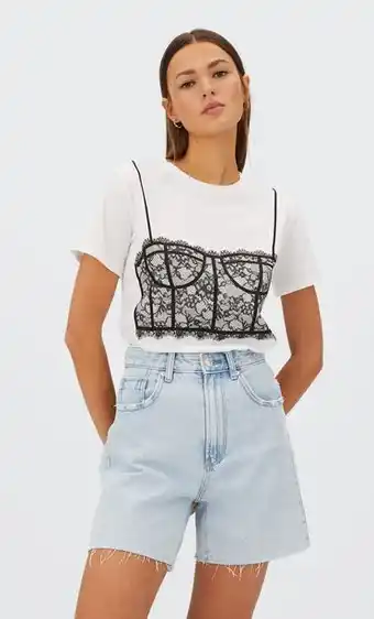 Camiseta bralette estampado