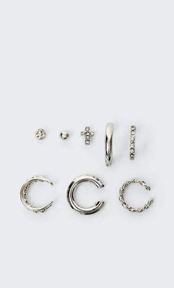 Stradivarius Set 8 earcuff brillos oferta