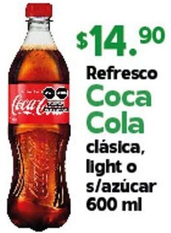 Arteli Refresco Coca Cola Clásica, Light o S/Azúcar 600ml oferta