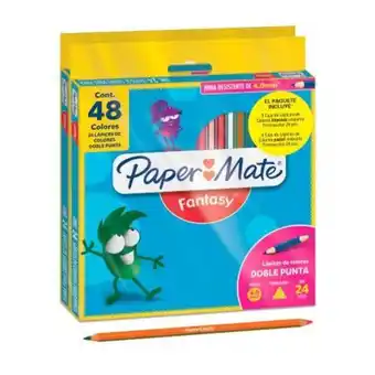 Sam's Club Lápices de colores paper mate fantasy doble punta 2 paquetes con 24 pzas oferta