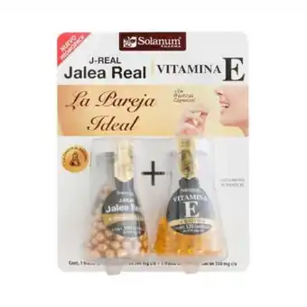 Jalea real y vitamina e solanum pharma 180 y 120 cápsulas
