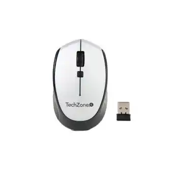 Mouse inalámbrico techzone rubber plateado