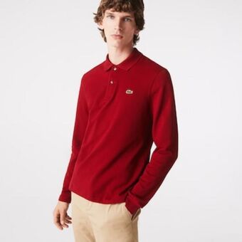 Lacoste Polo lacoste para hombre de petit piqué con mangas largas classic fit oferta