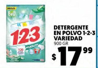 Merco Detergente En Polvo 1-2-3 Variedad 900 gr oferta