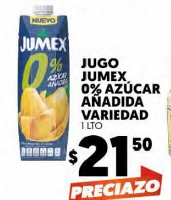 Merco Jugo Jumex 0% Azucar Añadida Variedad 1 Lto oferta